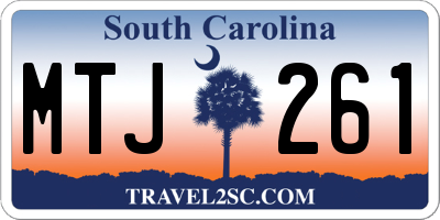 SC license plate MTJ261