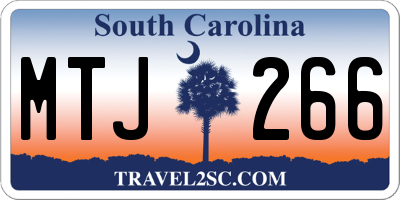 SC license plate MTJ266