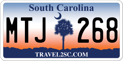 SC license plate MTJ268