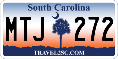 SC license plate MTJ272