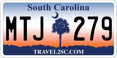 SC license plate MTJ279