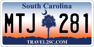SC license plate MTJ281