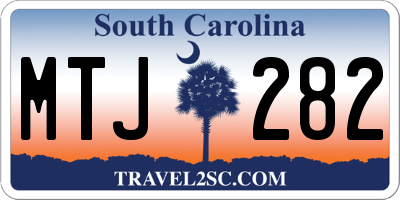 SC license plate MTJ282