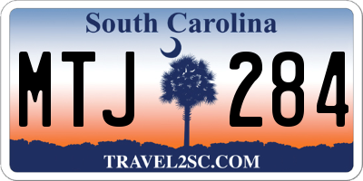 SC license plate MTJ284