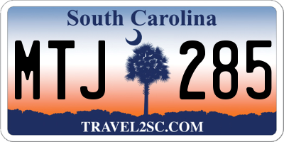 SC license plate MTJ285