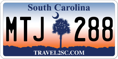 SC license plate MTJ288