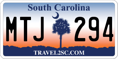 SC license plate MTJ294