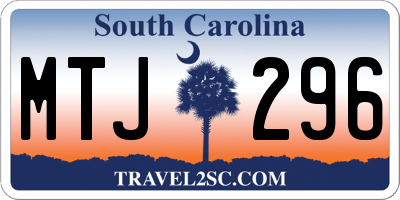 SC license plate MTJ296