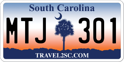 SC license plate MTJ301
