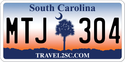 SC license plate MTJ304