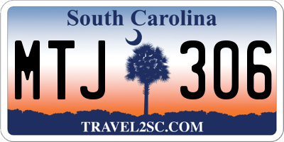 SC license plate MTJ306
