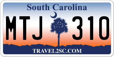 SC license plate MTJ310