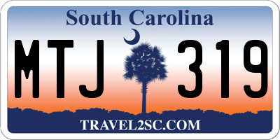 SC license plate MTJ319