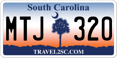 SC license plate MTJ320