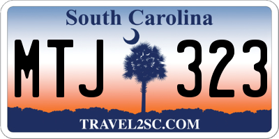 SC license plate MTJ323
