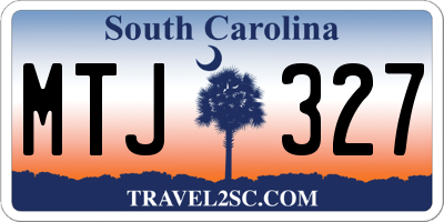 SC license plate MTJ327