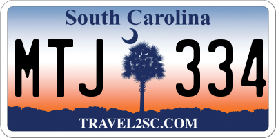 SC license plate MTJ334