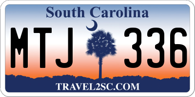 SC license plate MTJ336