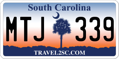 SC license plate MTJ339