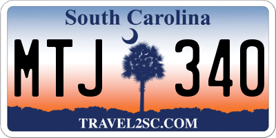 SC license plate MTJ340