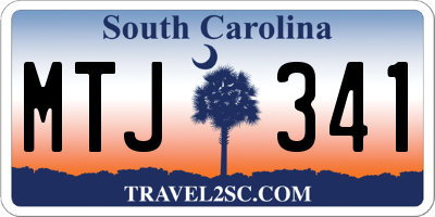 SC license plate MTJ341
