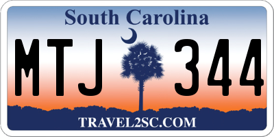 SC license plate MTJ344