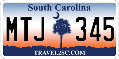 SC license plate MTJ345