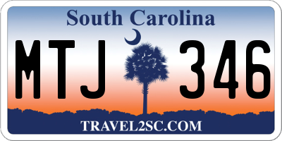 SC license plate MTJ346