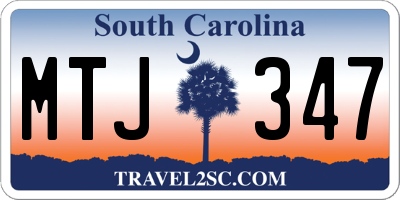 SC license plate MTJ347