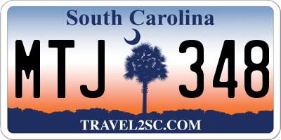 SC license plate MTJ348