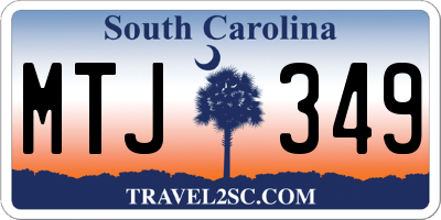 SC license plate MTJ349