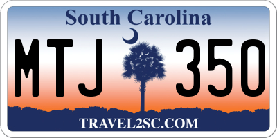 SC license plate MTJ350