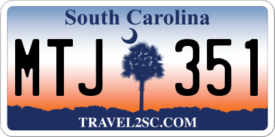 SC license plate MTJ351