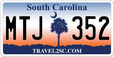SC license plate MTJ352