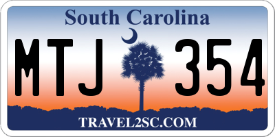 SC license plate MTJ354