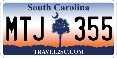 SC license plate MTJ355