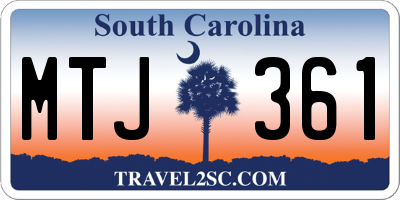 SC license plate MTJ361