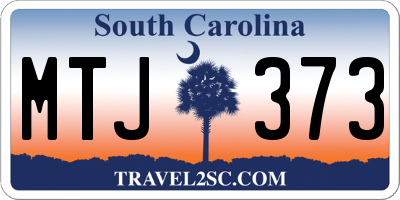 SC license plate MTJ373