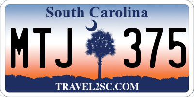 SC license plate MTJ375