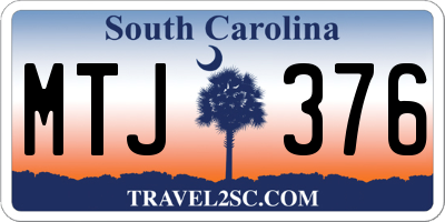 SC license plate MTJ376