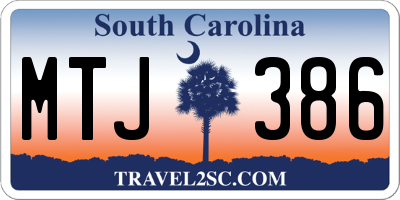 SC license plate MTJ386