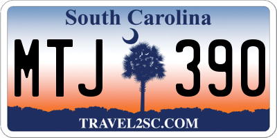 SC license plate MTJ390