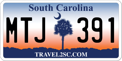 SC license plate MTJ391