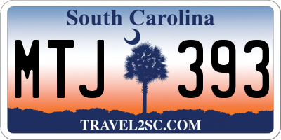 SC license plate MTJ393