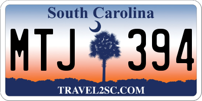 SC license plate MTJ394