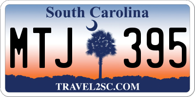 SC license plate MTJ395