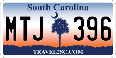SC license plate MTJ396