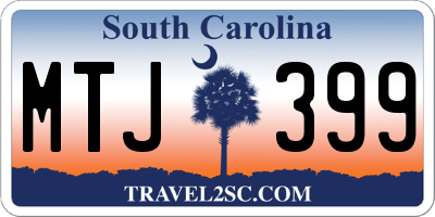 SC license plate MTJ399