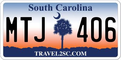SC license plate MTJ406