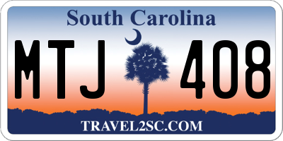 SC license plate MTJ408